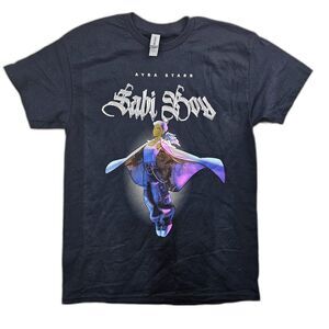 Gildan Graphic Ayra Starr Sabi Boy Short Sleeve T-Shirt Black Size Medium